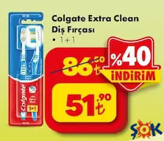 COLGATE EXTRA CLEAN DİŞ FIRÇASI 1+1